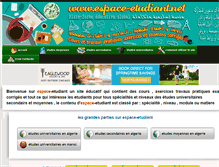 Tablet Screenshot of espace-etudiant.net